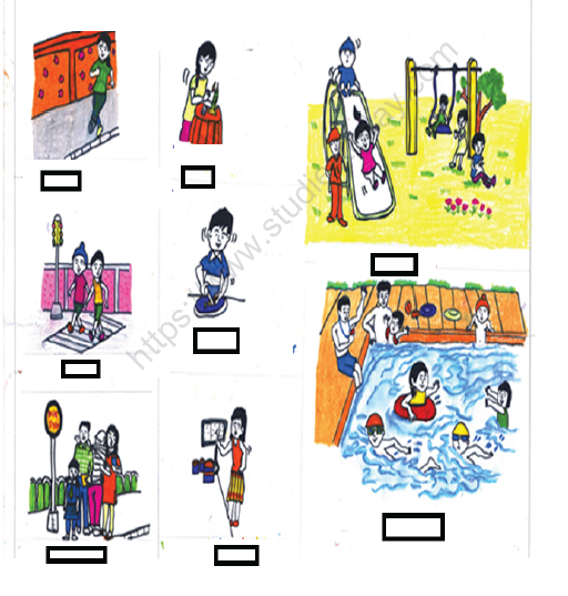 CBSE Class 1 EVS Safety Habits Worksheet